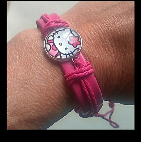 Hello kitty pink cute bracelet adjustable new - Picture 3 of 4
